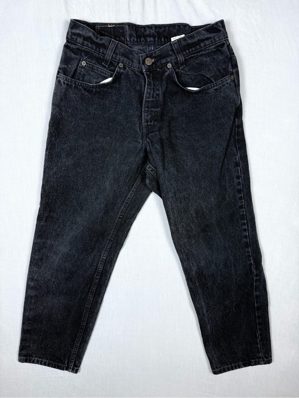 Vintage Levi's 550 Relaxed Fit Husky Black Orange Tab Jeans W30 L26 Tapered Leg